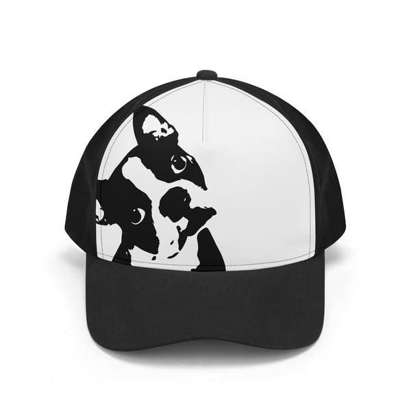 Boston Terrier Dog Head Tilt Baseball Cap