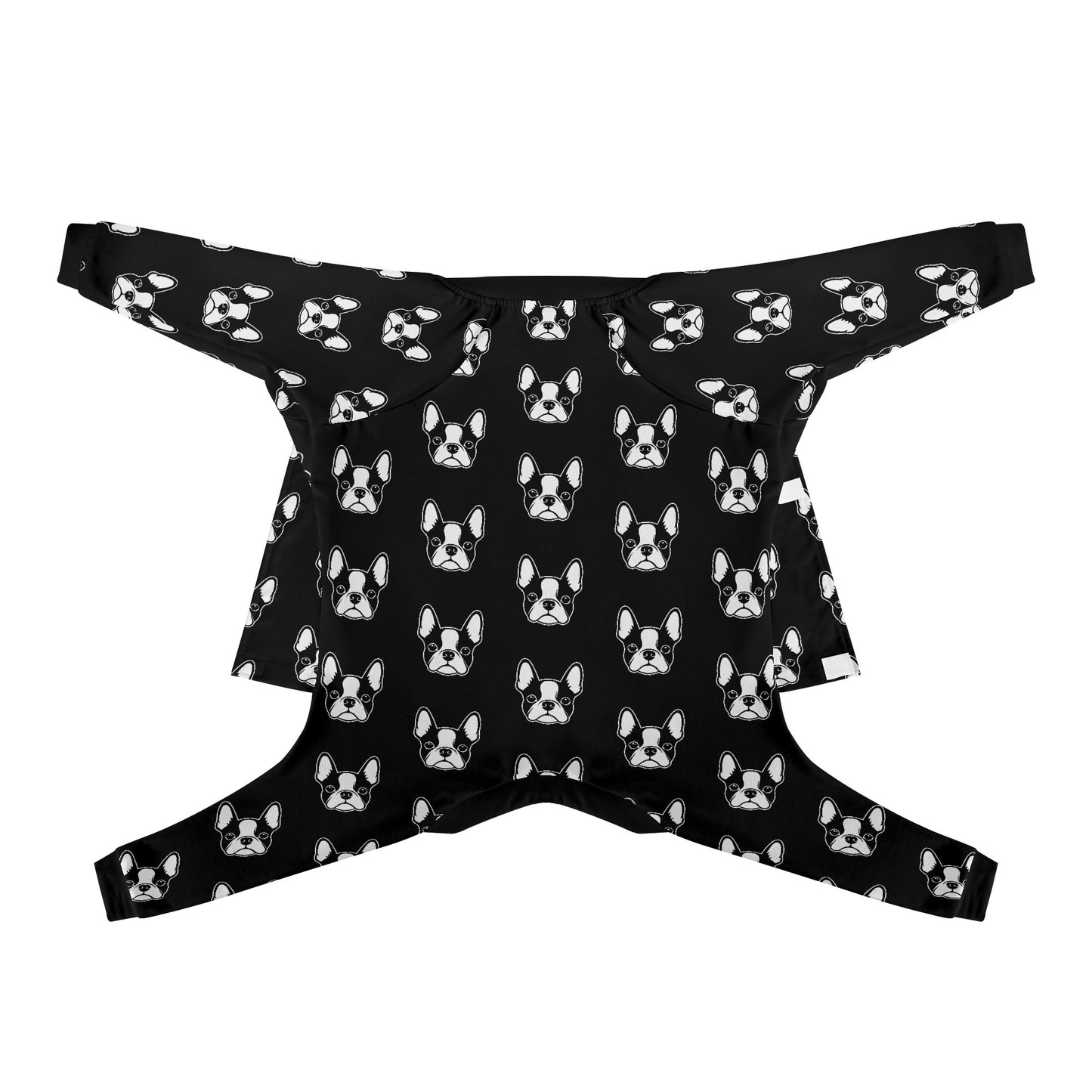 Boston Terrier Dog Faces Dog Pajama - Ultra-Soft and Stretch - Black