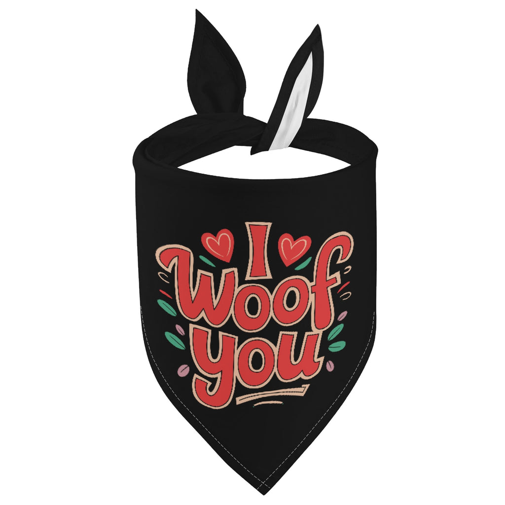 I Woof You Valentine's Day Dog Bandanas