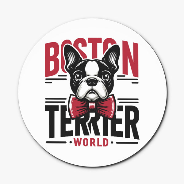 Boston Terrier World Wood Coaster Set (4 Pcs)