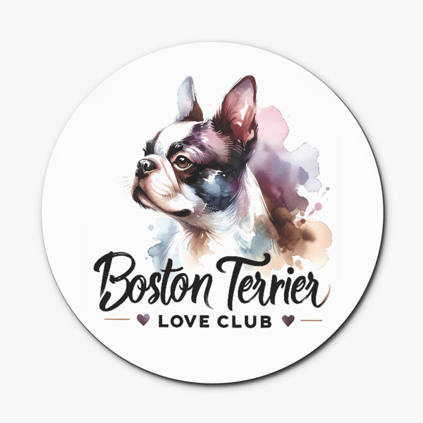 Boston Terrier Love Club Wood Coaster (4 Pcs)