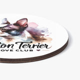 Boston Terrier Love Club Wood Coaster (4 Pcs)