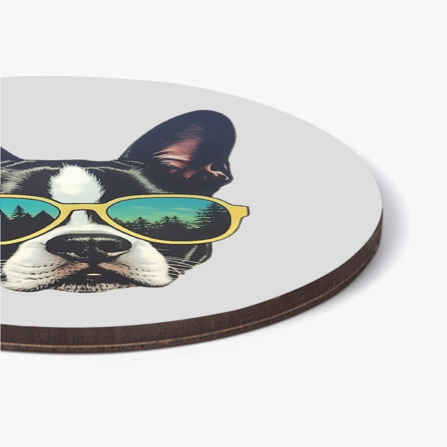 Into The Wild Boston Terrier Wood Coaster (4 Pcs)