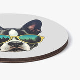 Into The Wild Boston Terrier Wood Coaster (4 Pcs)