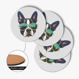 Into The Wild Boston Terrier Wood Coaster (4 Pcs)