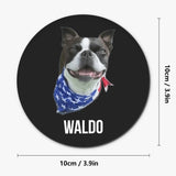 Custom Wood Coaster Using Dog Photo and Name (4 Pcs)