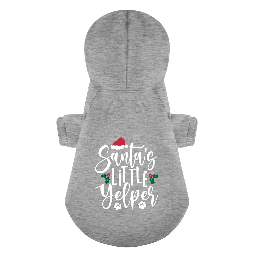 Santas Little Yelper 100% Cotton Dog Fleece Hoodie