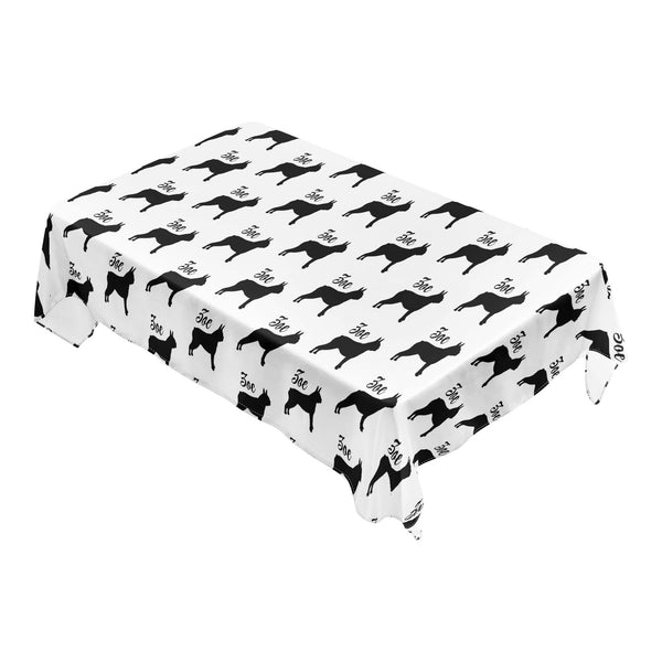 Personalized Boston Terrier Tablecloth with Dogs Name for Birthday Wedding Party