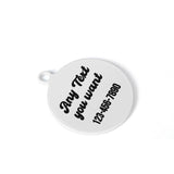 Custom Dog Sunset Vintage Retro Laser Metal Alloy Dog ID Tag