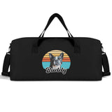 Custom Dog Sunset Vintage Retro Style Duffel Bags Sport Gym . Default Title