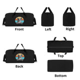 Custom Dog Sunset Vintage Retro Style Duffel Bags Sport Gym .