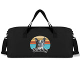 Custom Dog Sunset Vintage Retro Style Duffel Bags Sport Gym .