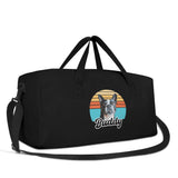 Custom Dog Sunset Vintage Retro Style Duffel Bags Sport Gym .