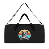 Custom Dog Sunset Vintage Retro Style Duffel Bags Sport Gym .