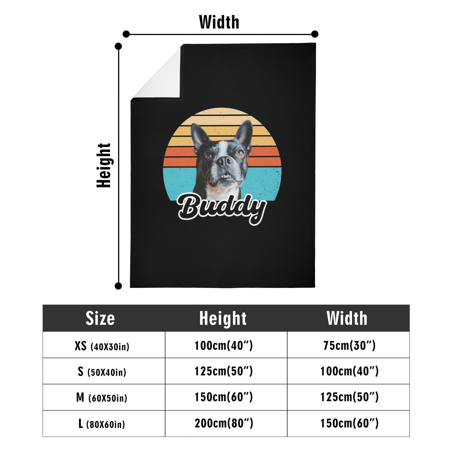 Custom Dog Sunset Vintage Retro Style Flannel Blanket - 4 Sizes .