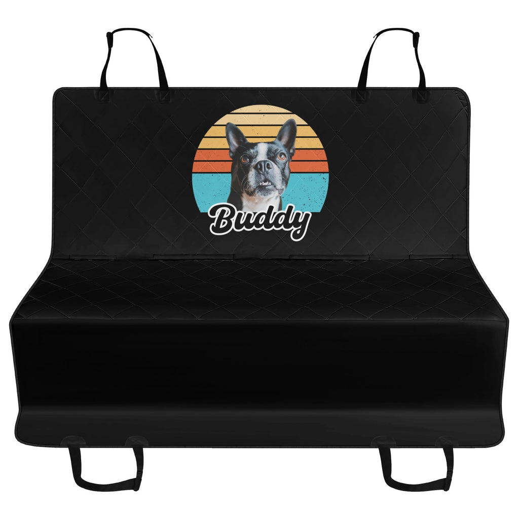 Custom Dog Sunset Vintage Retro Style Car Pet Seat Cover