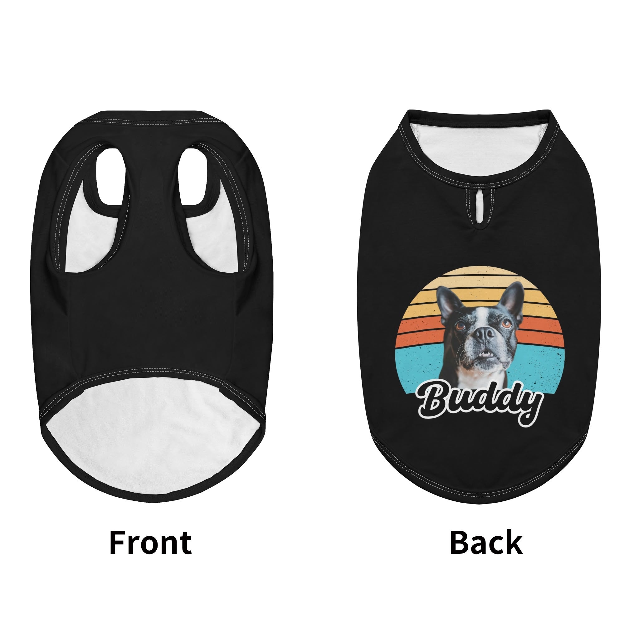Custom Dog Sunset Vintage Retro Style Dog Shirt