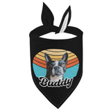 Custom Dog Sunset Vintage Retro Style Dog Bandanas
