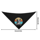 Custom Dog Sunset Vintage Retro Style Dog Bandanas