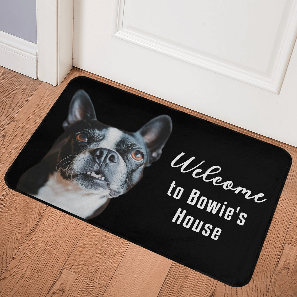 Custom Dog's Welcome To My House Non-slip Rug - 23 x 35 in