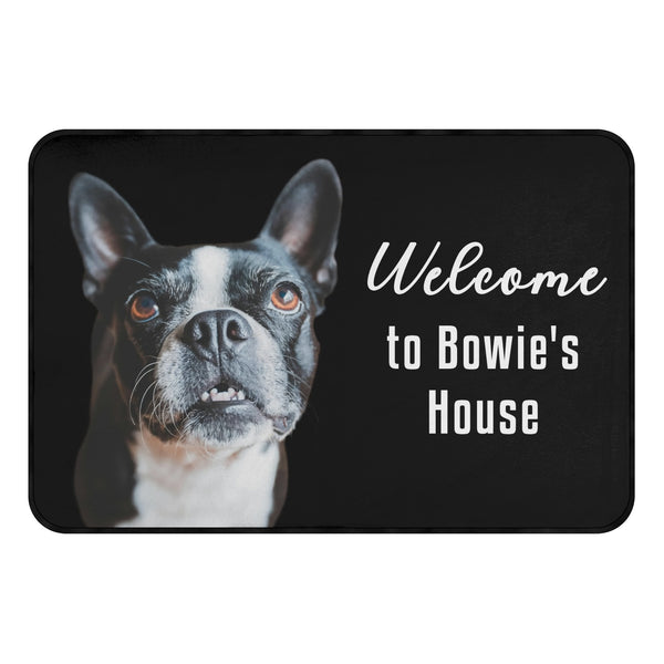 Custom Dog's Welcome To My House Non-slip Rug - 23 x 35 in