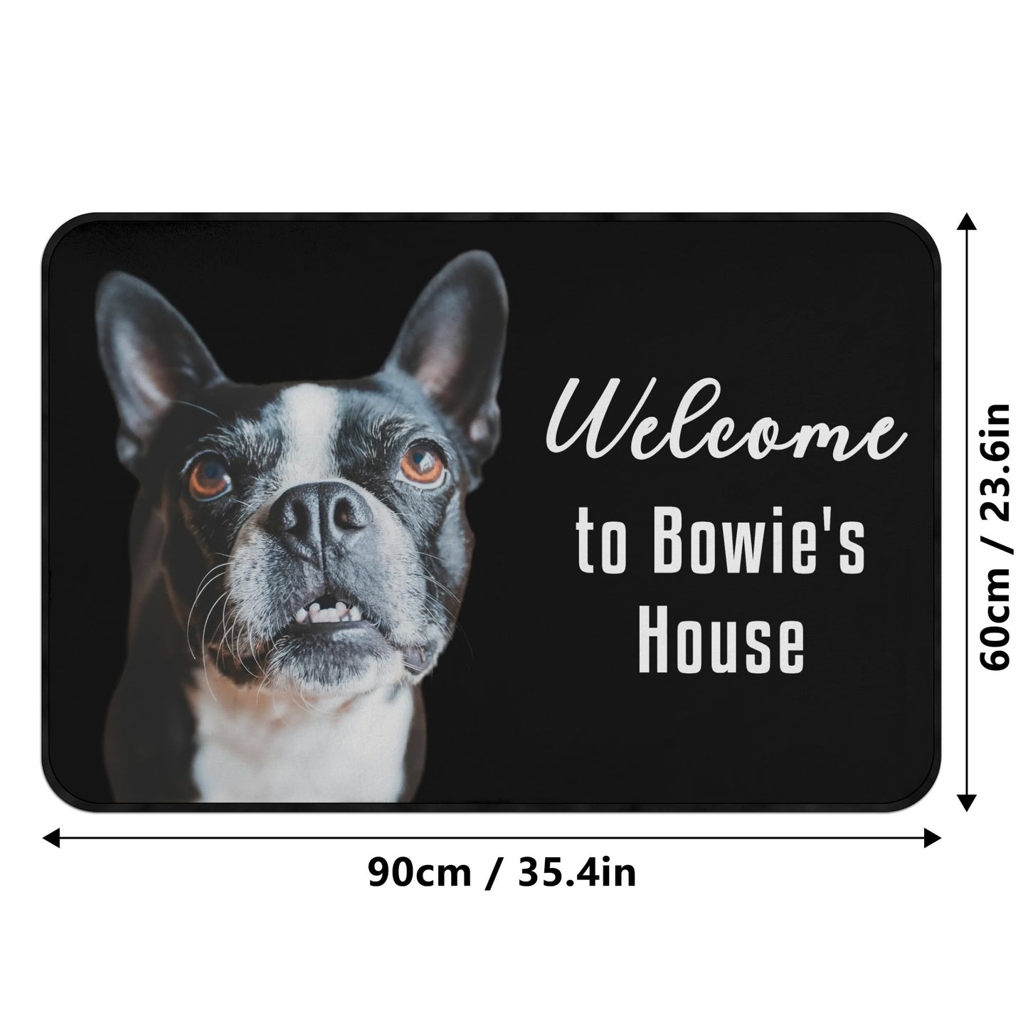 Custom Dog's Welcome To My House Non-slip Rug - 23 x 35 in