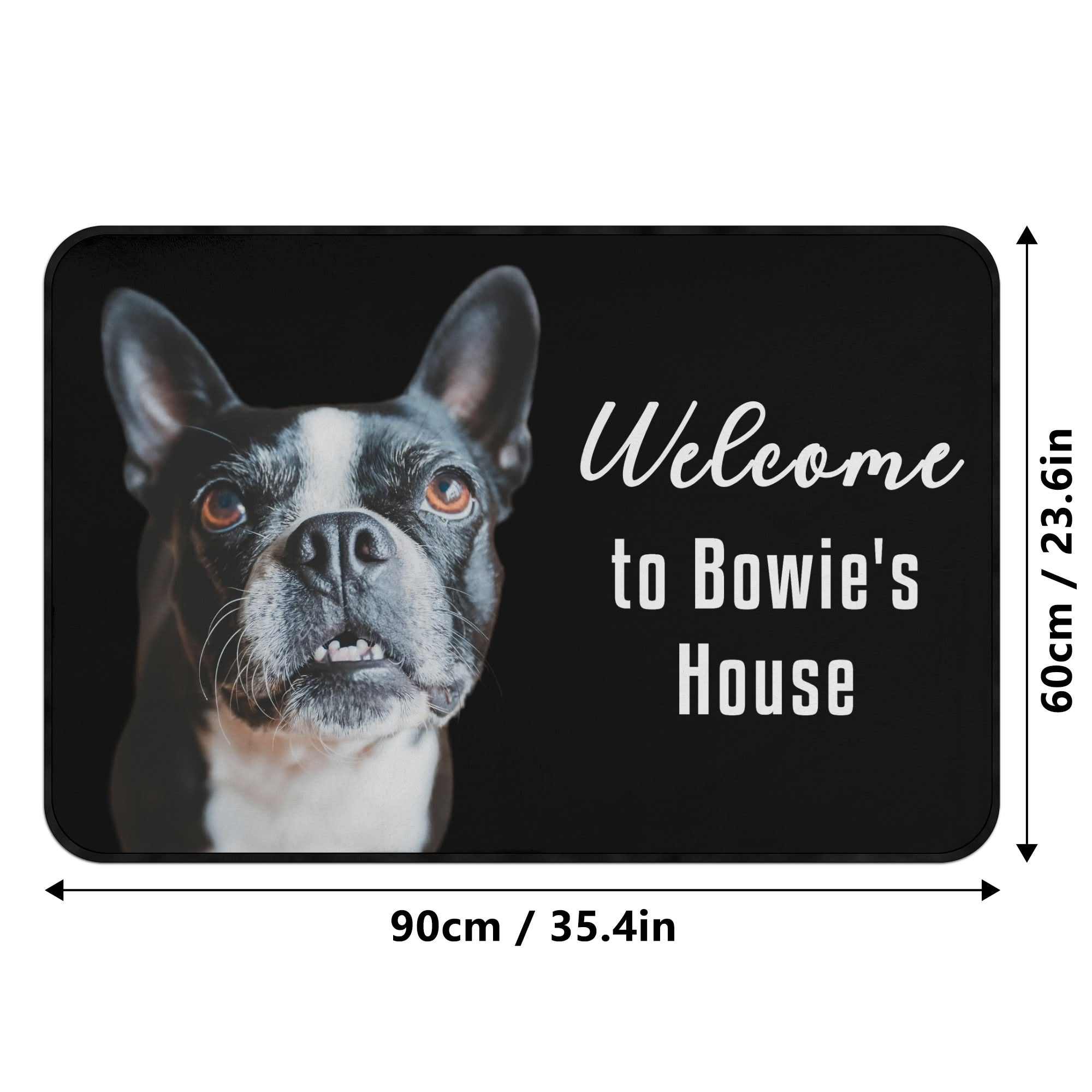Custom Dog's Welcome To My House Non-slip Rug - 23 x 35 in