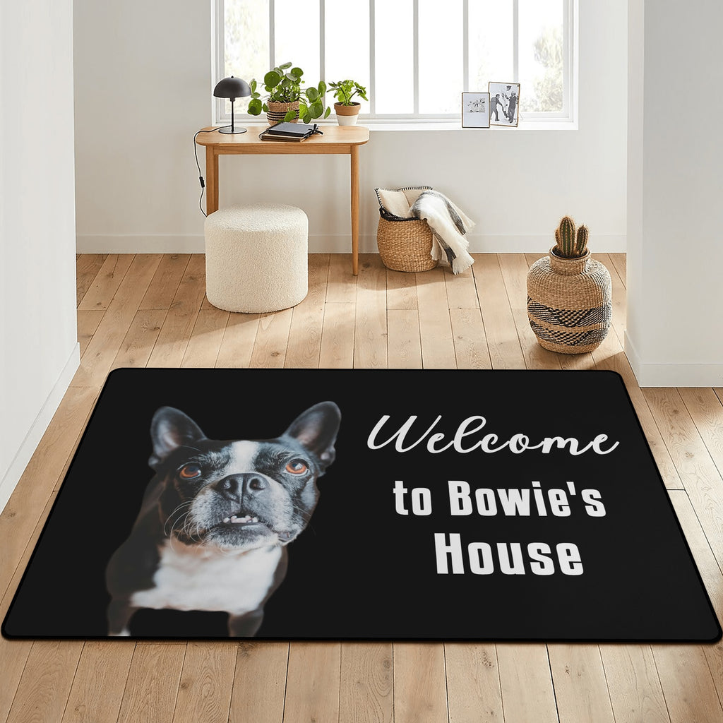 Custom Dogs Welcome To My House Sofa Area Bedroom Rug - 40 x 59 in