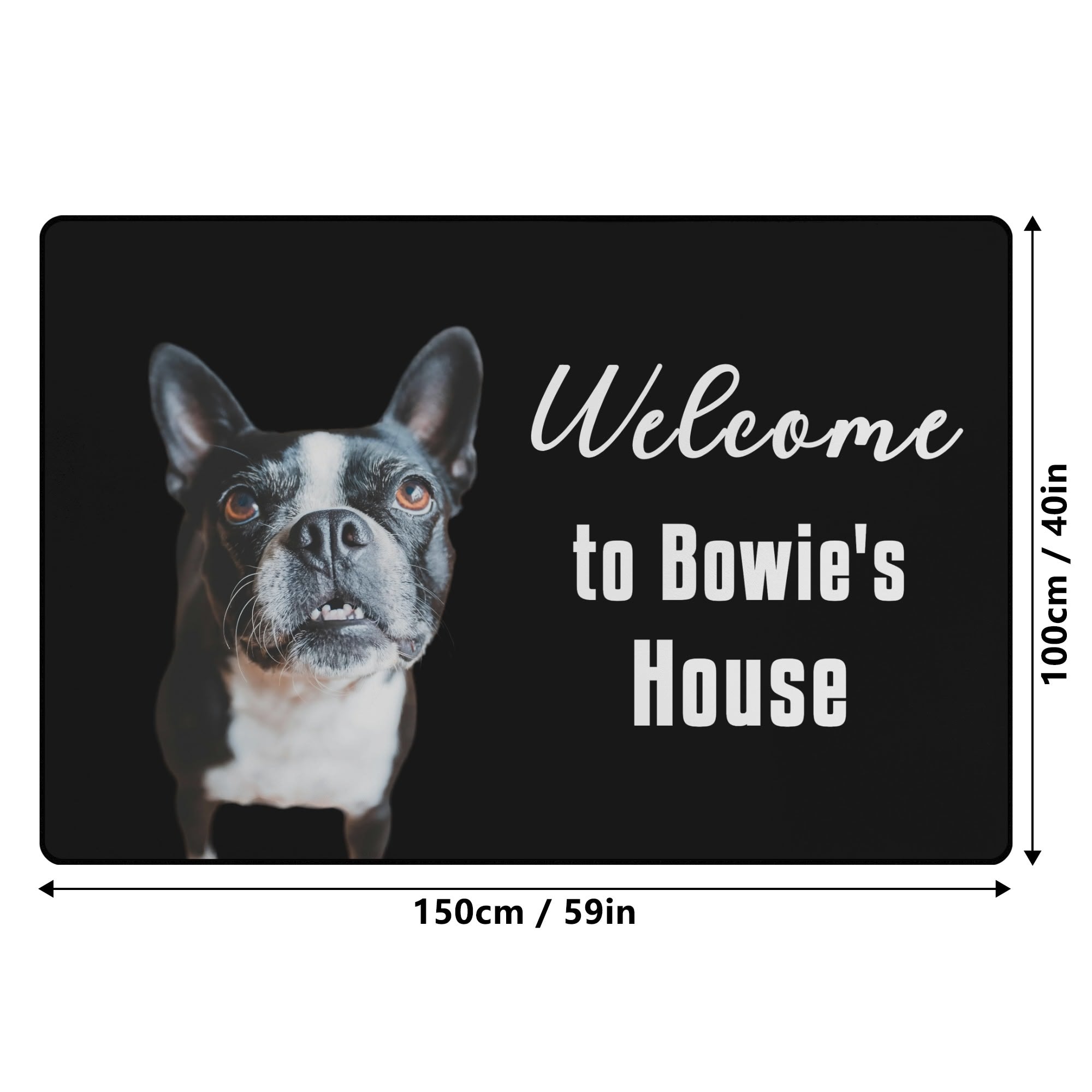 Custom Dogs Welcome To My House Sofa Area Bedroom Rug - 40 x 59 in