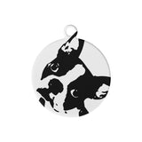 Custom Boston Terrier Dog Head Tilt Laser Metal Alloy Dog ID Tag
