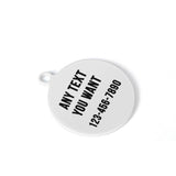 Custom Boston Terrier Dog Head Tilt Laser Metal Alloy Dog ID Tag