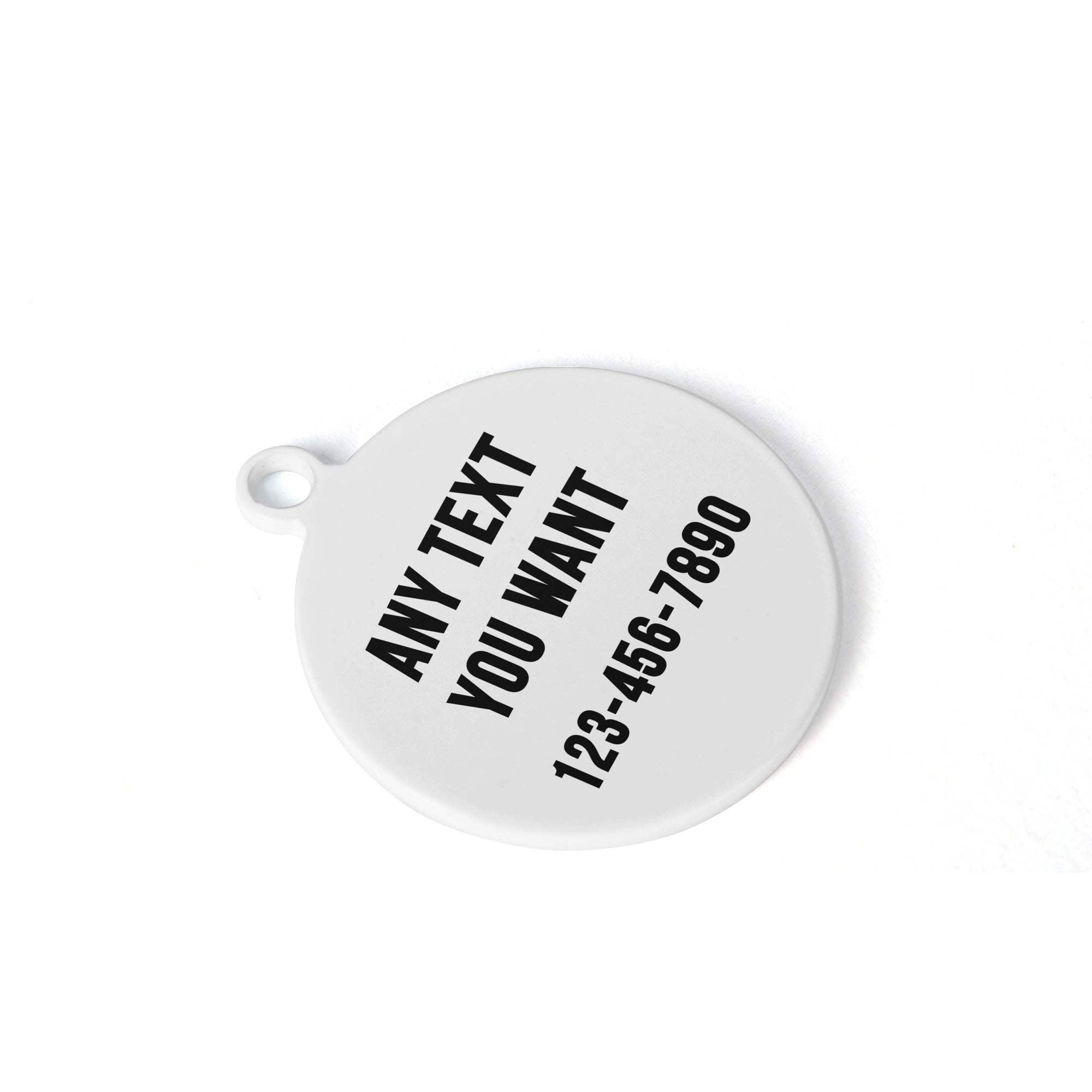 Custom Boston Terrier Dog Head Tilt Laser Metal Alloy Dog ID Tag