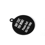 Boston Terrier Ears with Name Custom Laser Metal Alloy Dog ID Tag