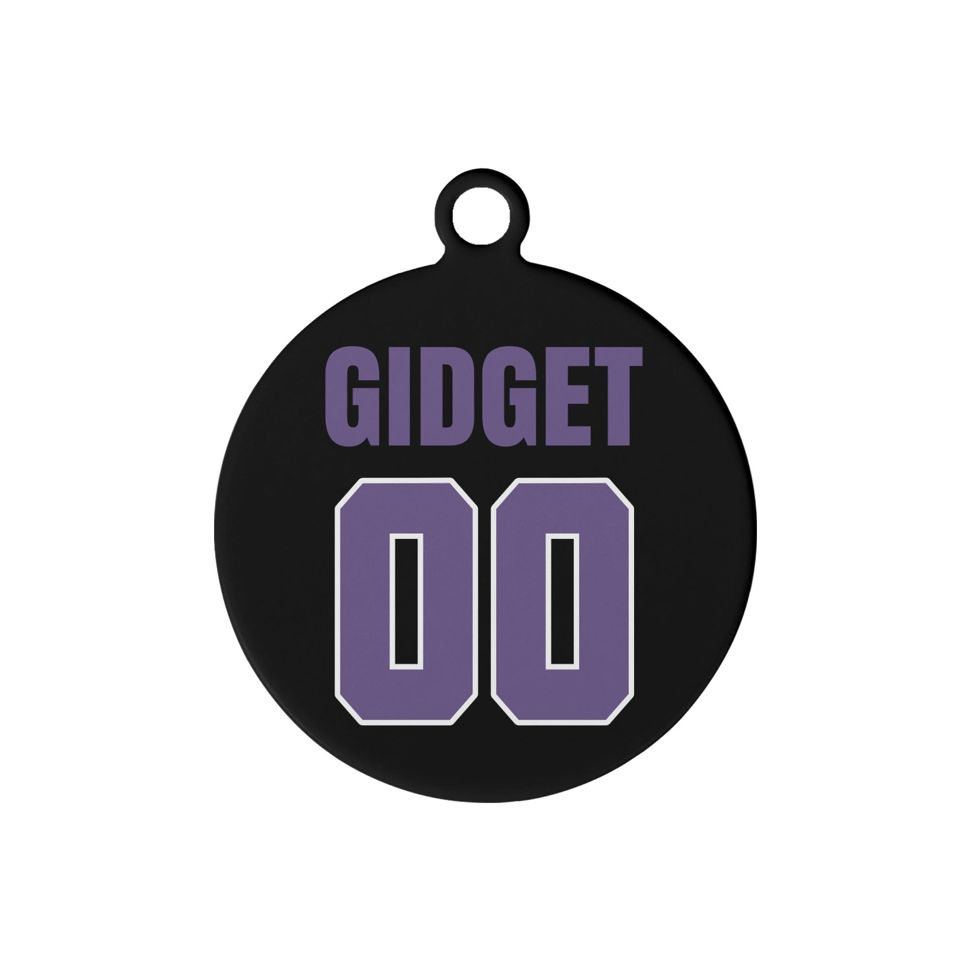 Personalized Laser Metal Alloy Dog ID Tag with Custom Name and Number