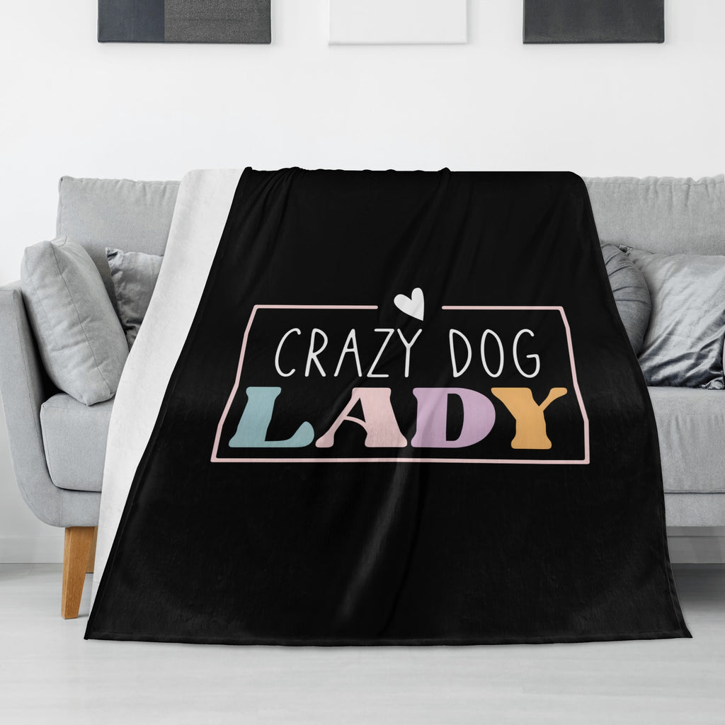 Crazy Dog Lady Flannel Blanket - 4 Sizes