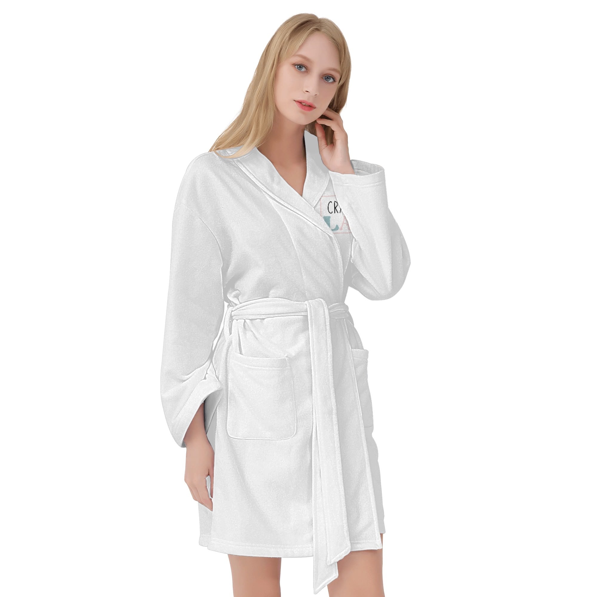 Crazy Dog Lady Womens Short Bathrobe
