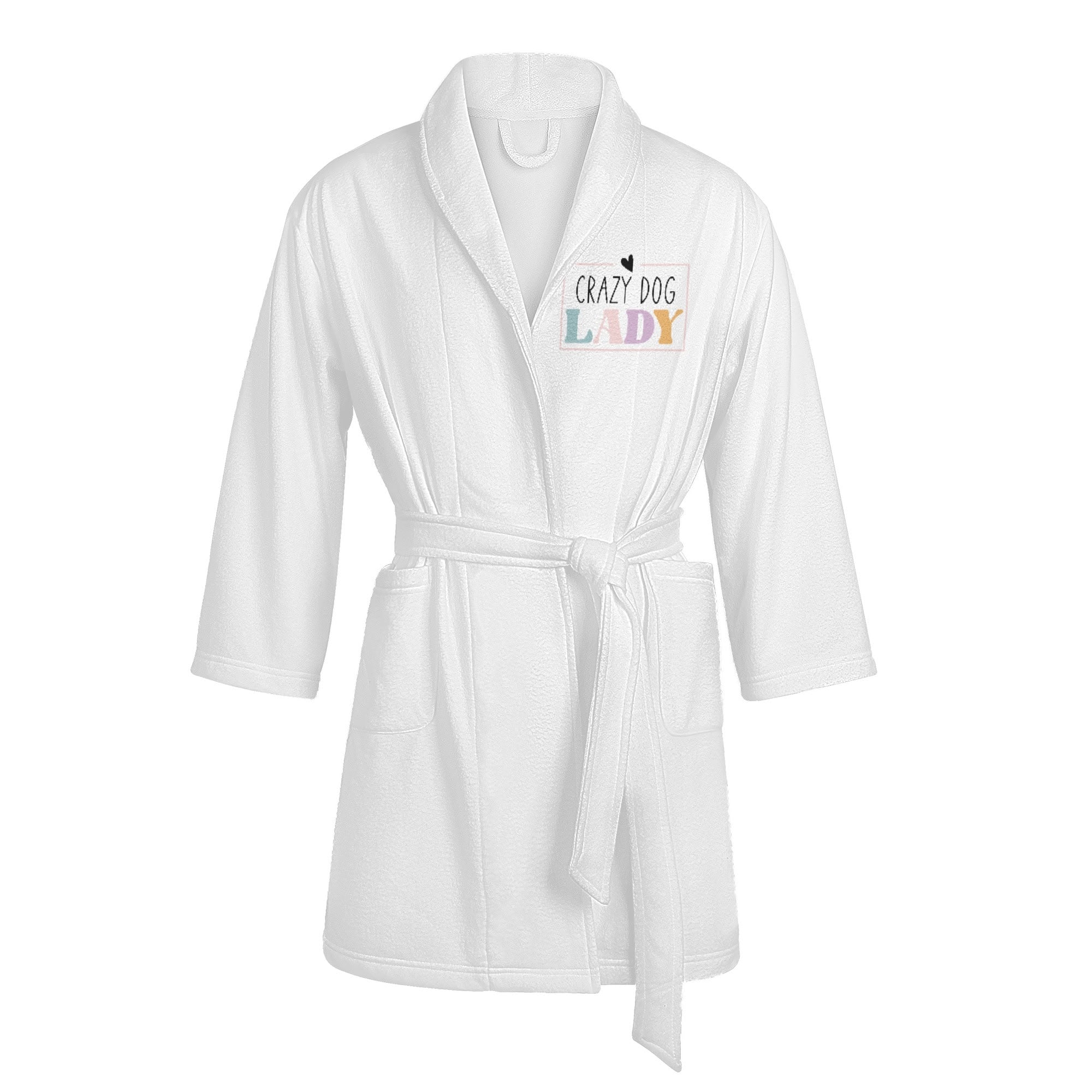 Crazy Dog Lady Womens Short Bathrobe