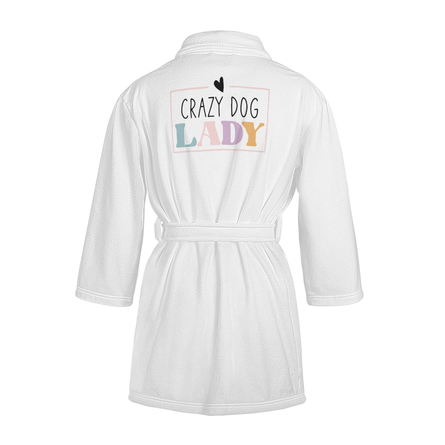 Crazy Dog Lady Womens Short Bathrobe