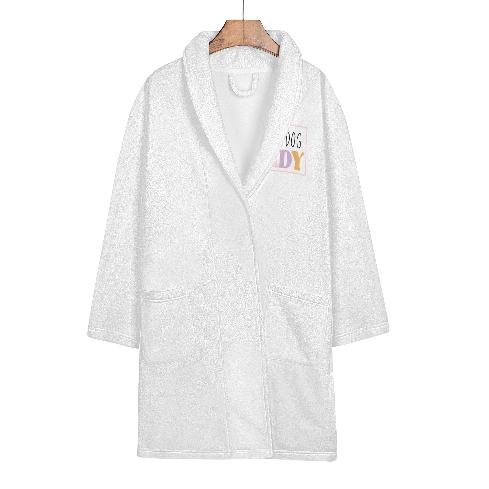 Crazy Dog Lady Womens Short Bathrobe