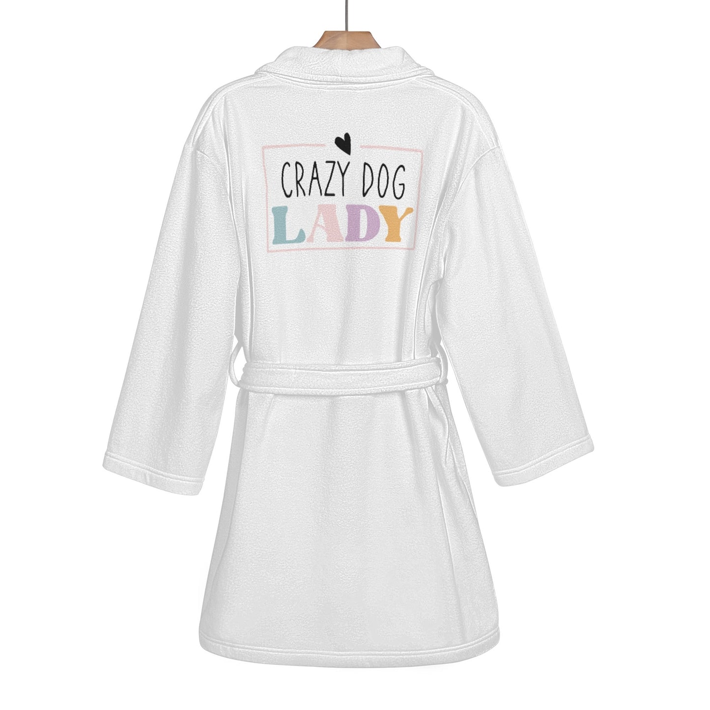 Crazy Dog Lady Womens Short Bathrobe