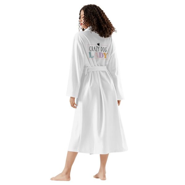 Crazy Dog Lady Womens Long Bathrobe