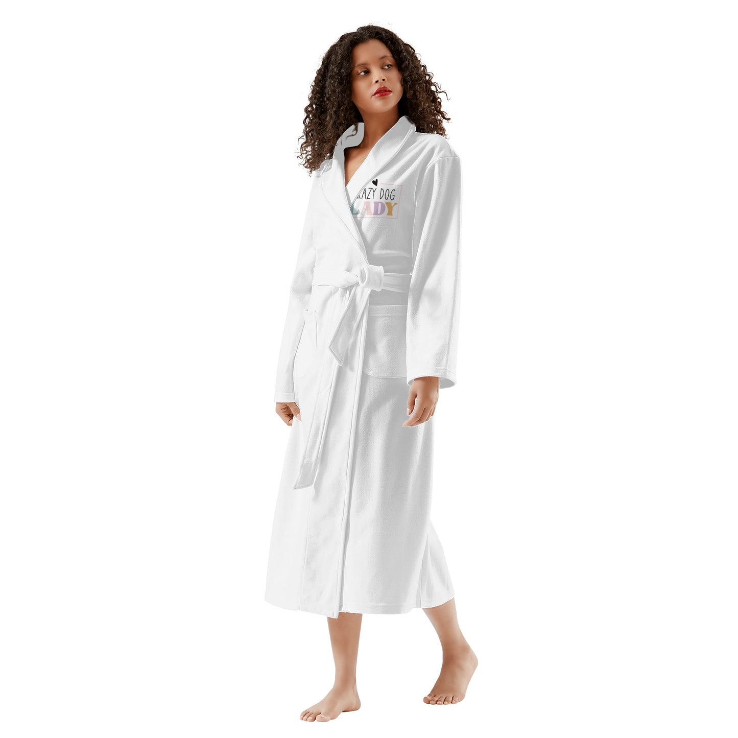 Crazy Dog Lady Womens Long Bathrobe