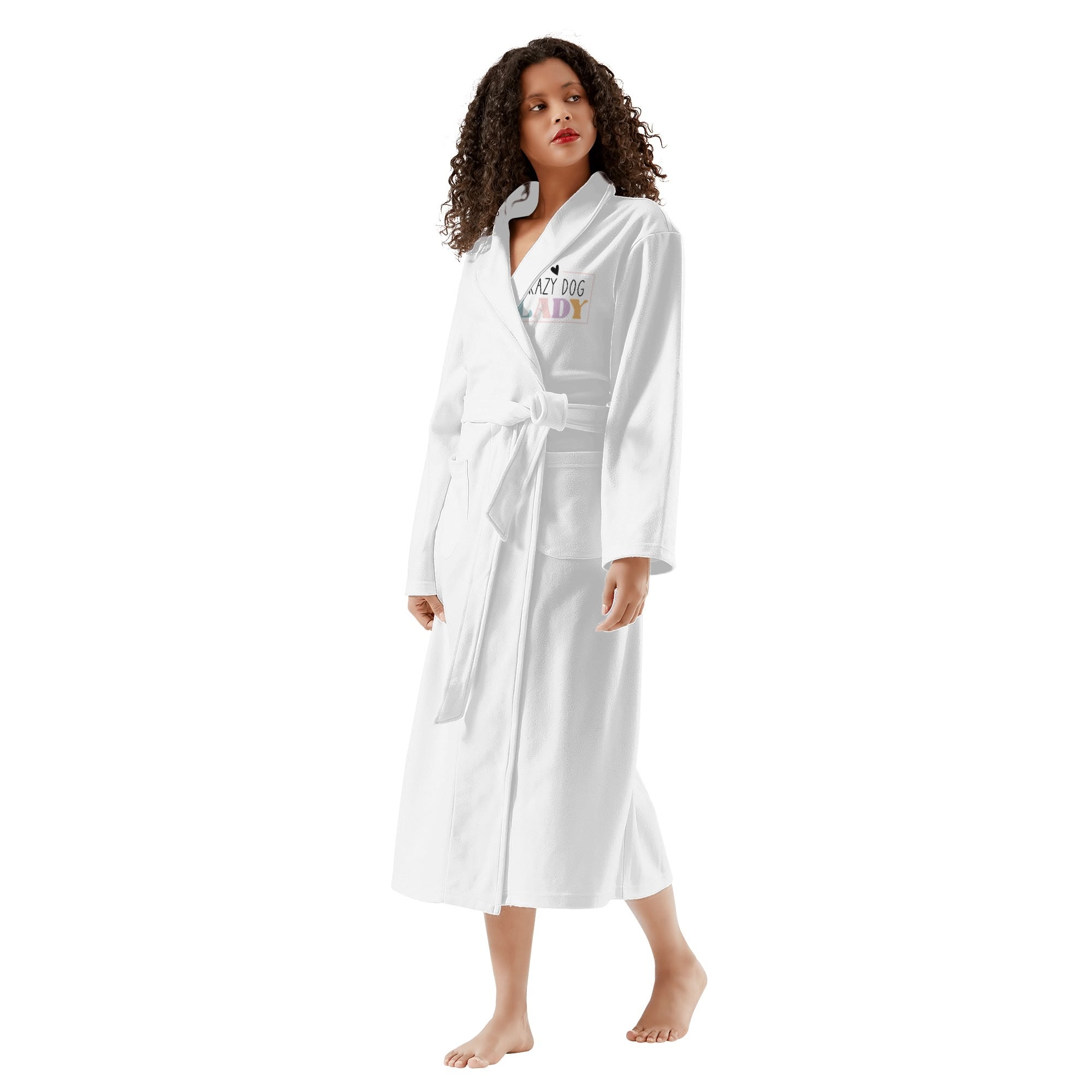 Crazy Dog Lady Womens Long Bathrobe