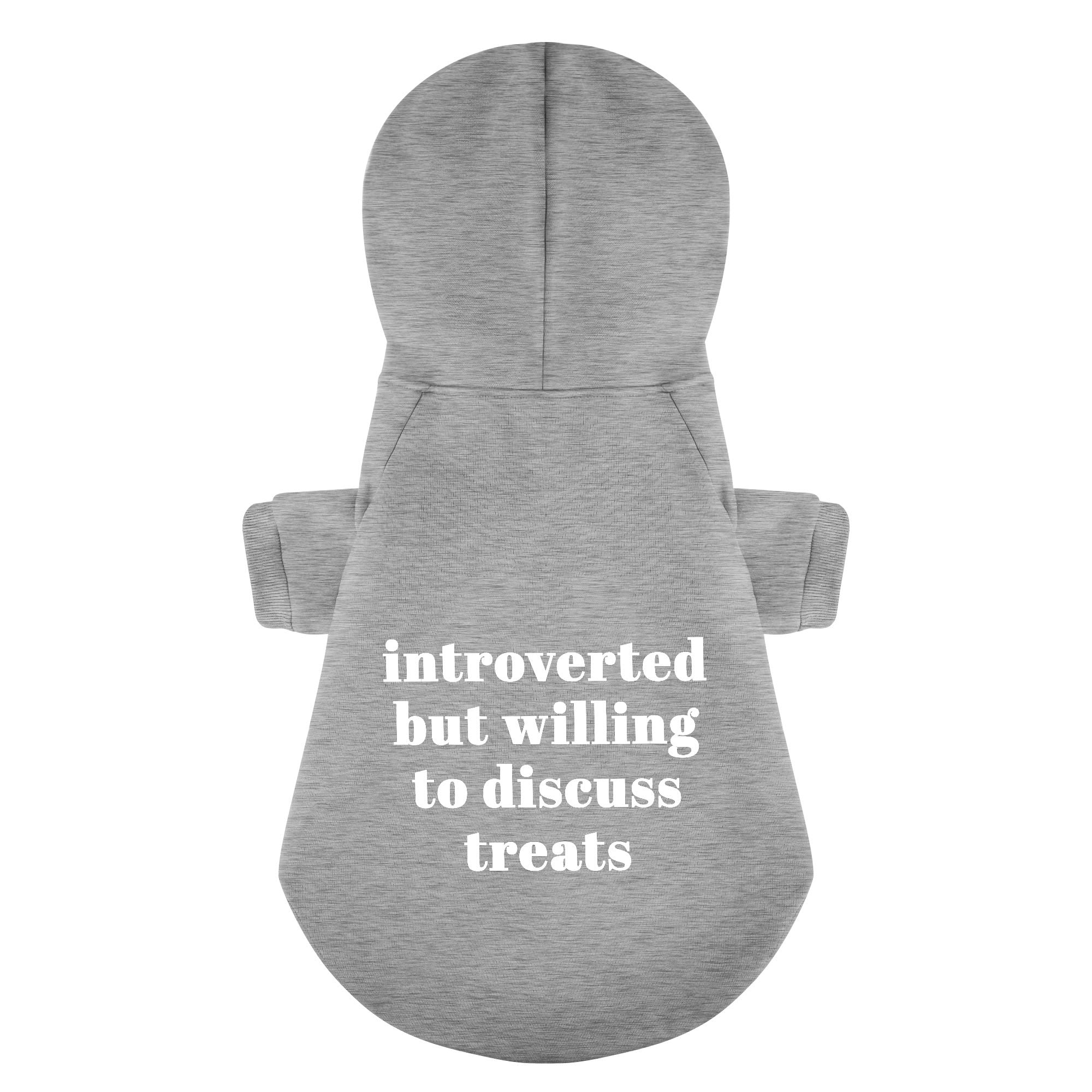 Introverted But Willing To Discuss Treats 100% Cotton Dog Fleece Hoodie