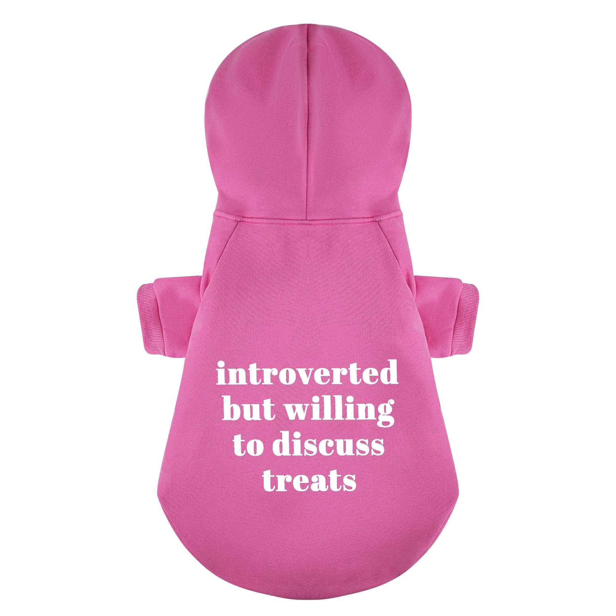 Introverted But Willing To Discuss Treats 100% Cotton Dog Fleece Hoodie