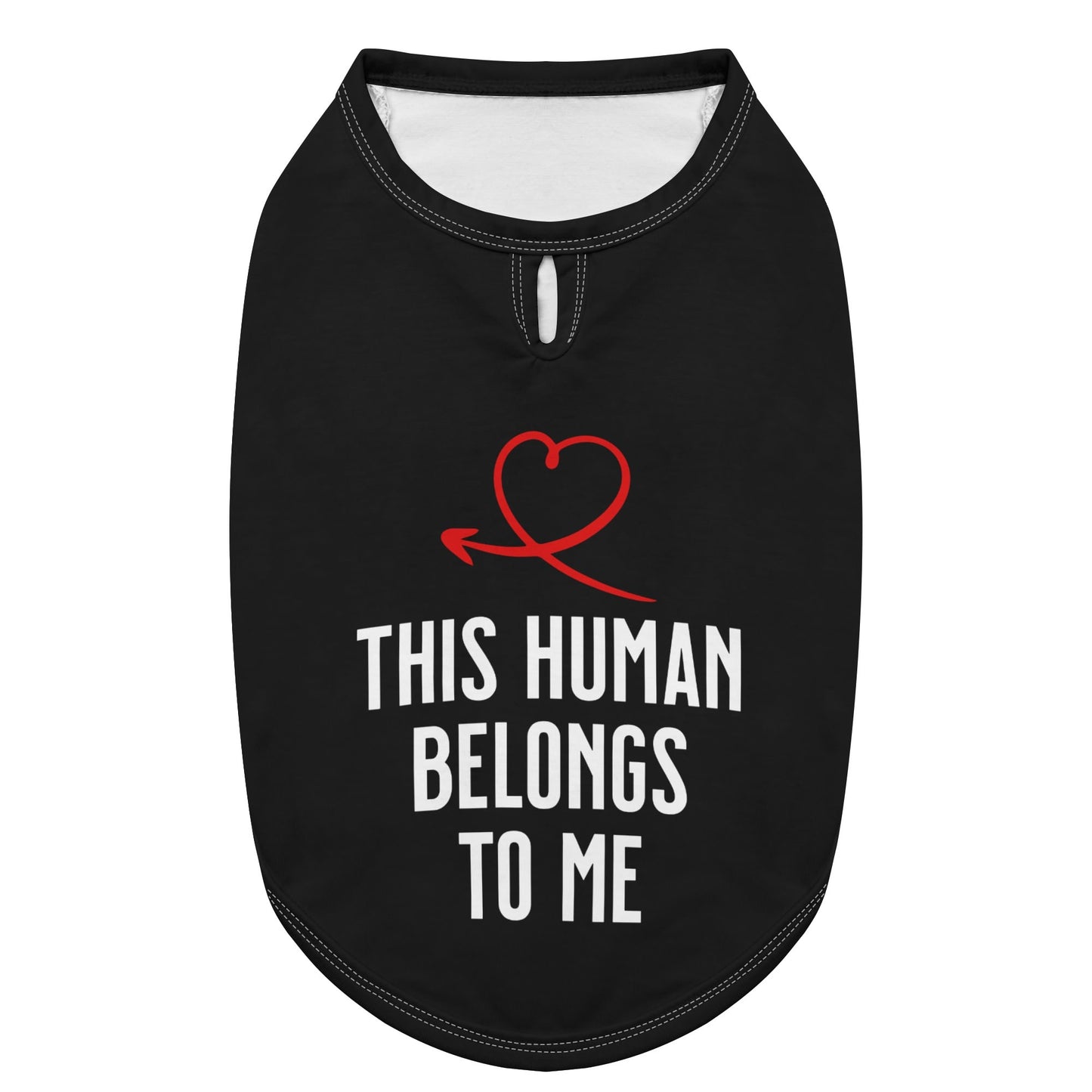 This Human Belongs To Me Dog Shirt