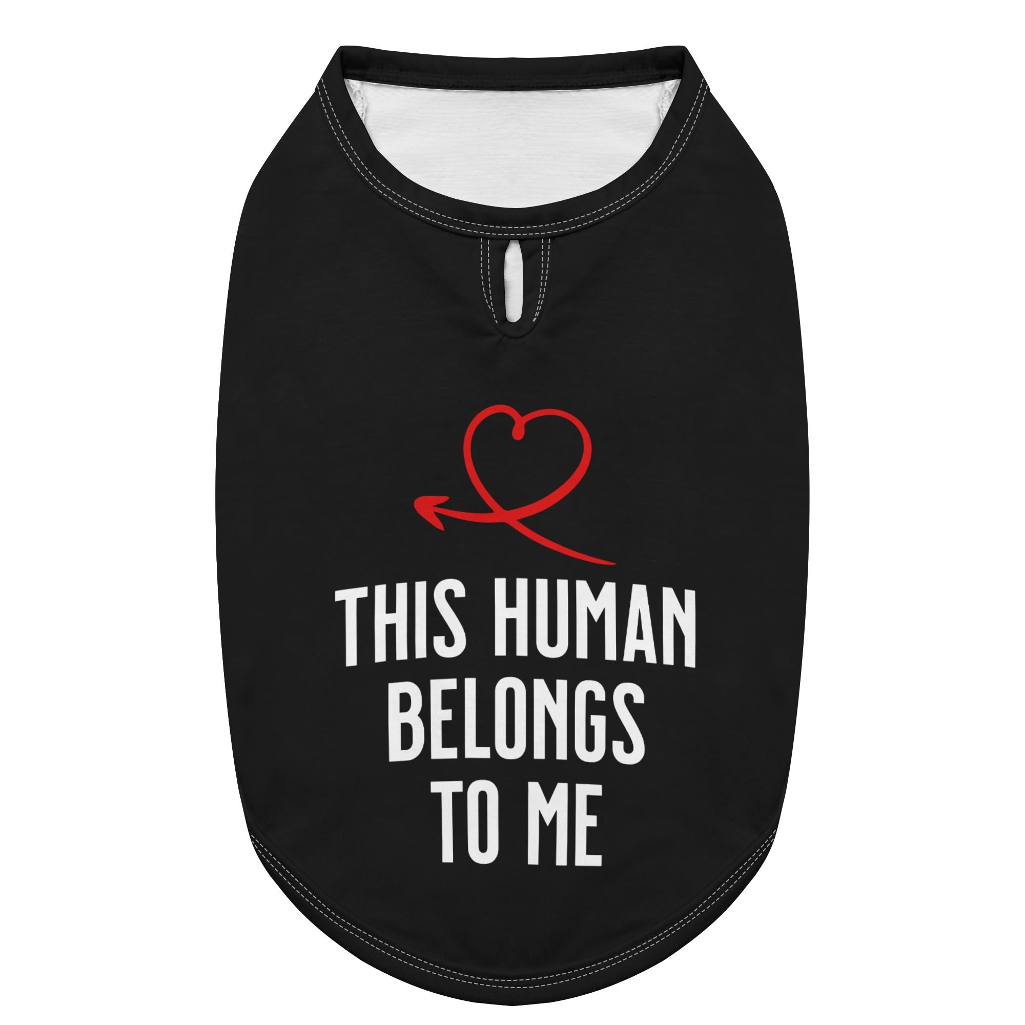 This Human Belongs To Me Dog Shirt