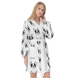 Bostie Faces Womens Short Bathrobe