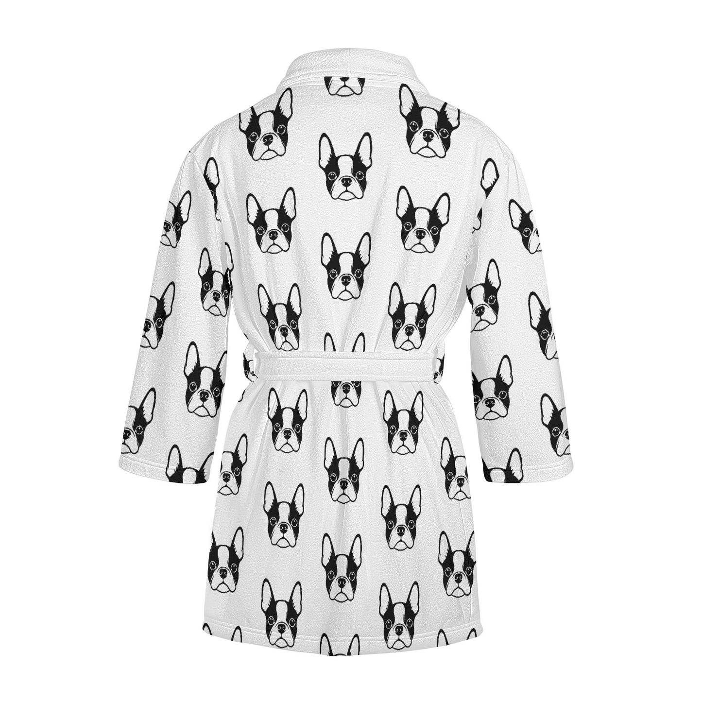 Bostie Faces Womens Short Bathrobe