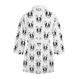 Bostie Faces Womens Short Bathrobe